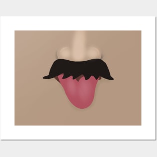 Mustache, Nose and Tongue Posters and Art